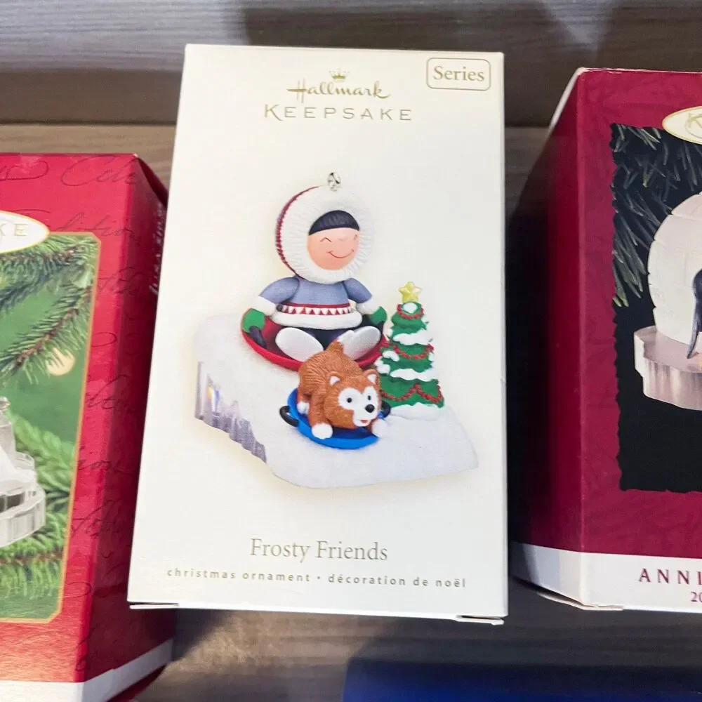Hallmark Keepsake Frosty Friends Ornament Lot of 7 1992-2008 Collector Series